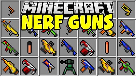 It also changes how you attack and defend with certain weapons. . Nerf gun mod for minecraft pe